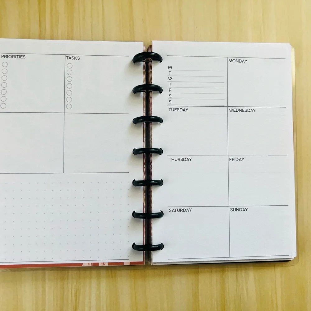 happy planner mini size weekly layout inserts